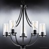 Urban Ambiance Luxury Contemporary Chandelier 26''H x 26''W,  Midnight Black Finish,  Mesa Collection, UHP4369 - 4 of 4