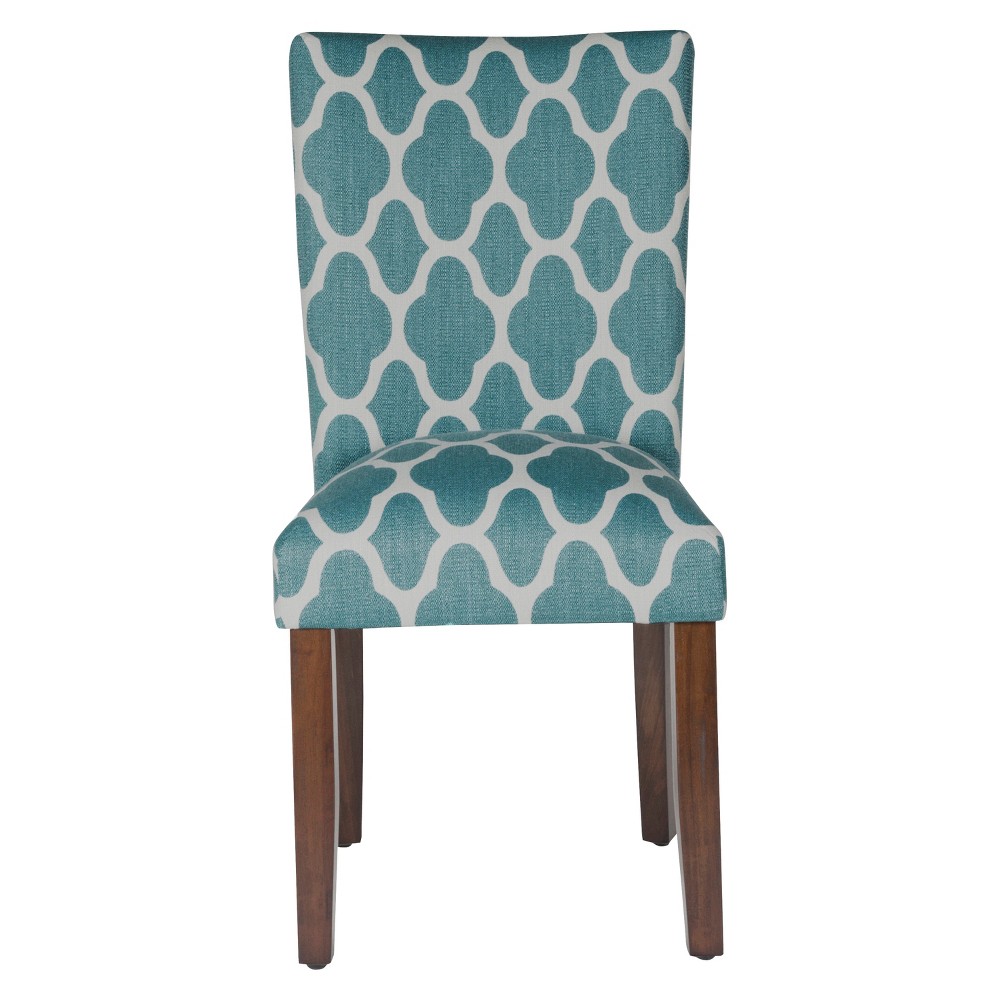 Set of 2 Parson Dining Chair Teal Geo - HomePop was $209.99 now $157.49 (25.0% off)