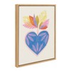 18" x 24" Sylvie Tropical Love Framed Canvas Wall Art by Kasey Free Natural: Kate & Laurel, Modern Decor, Screen Print - 2 of 4