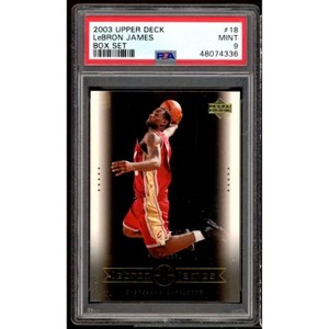 LeBron James Rookie Card 2003 Upper Deck LeBron James Box Set #18 PSA 9 - 1 of 2