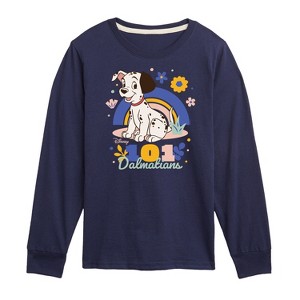 Boys' - 101 Dalmatians - Spring Flowers Long Sleeve Graphic T-Shirt - 1 of 3