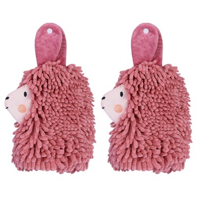 REGALWOVEN Cute Cartoon Alpaca Soft Absorbent Chenille Decorative Hand Towels 2 Pcs