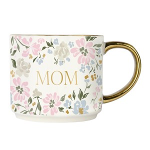 Sweet Water Decor Mom Floral Gold Handle Coffee Mug -17oz - 1 of 3