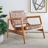 Bellona Leather Woven Accent Chair - ACH1004 - Safavieh - 2 of 4