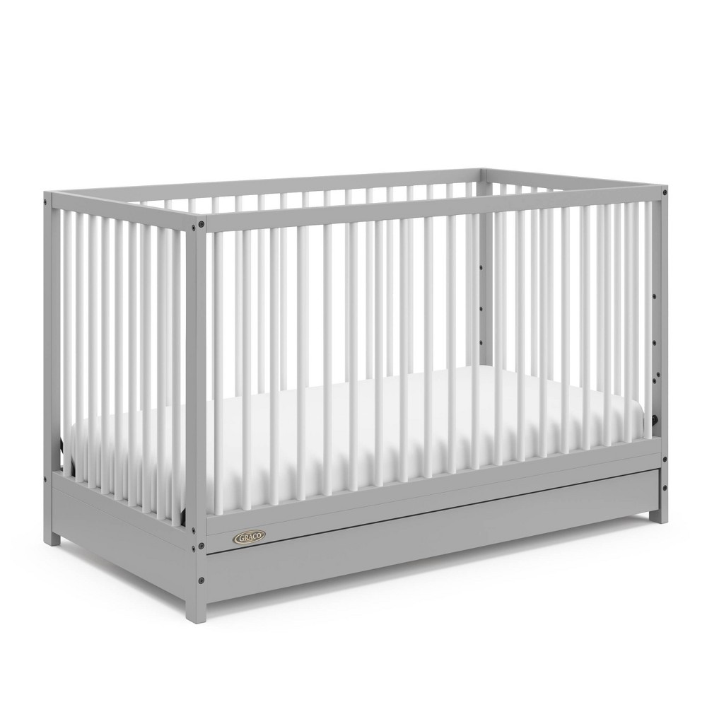 Graco Teddi 5-in-1 Convertible Crib with Drawer - Pebble Gray/White -  86911619