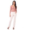 Rekucci Women's Pull-On Straight Leg Pants with Pockets & Tummy Control – Office Workwear Stretch Trousers - 4 of 4