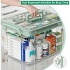 15qt Clear Plastic Medicine Storage Organizer Box with Tray and Handles, Thickened Portable First Aid Container with Lid, Multipurpose Medical Case - 2 of 3