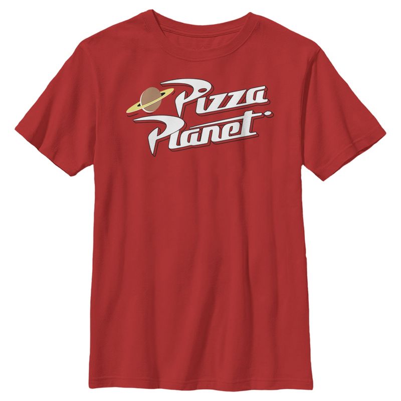 Boy's Toy Story Iconic Pizza Planet Logo T-Shirt, 1 of 4