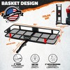 Mockins Hitch Mount Cargo Carrier Basket 60"x20"x6", Black - 3 of 4