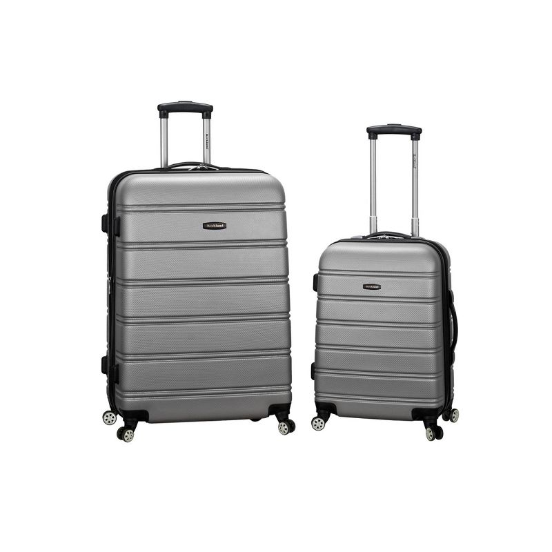 Rockland Melbourne 2pc ABS Hardside Carry On Spinner Luggage Set, 1 of 8