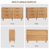 Fluted Dresser for Bedroom with Drawers, Wooden Chest of Drawers with Metal Handle & Feet, Natural Dresser for Living Room, Hallway, Bedroom - 3 of 4