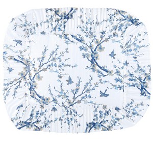 Collections Etc Audrey Blossoms Plissé Ruffled Edge Pillow Sham Gender Neutral White - 1 of 2