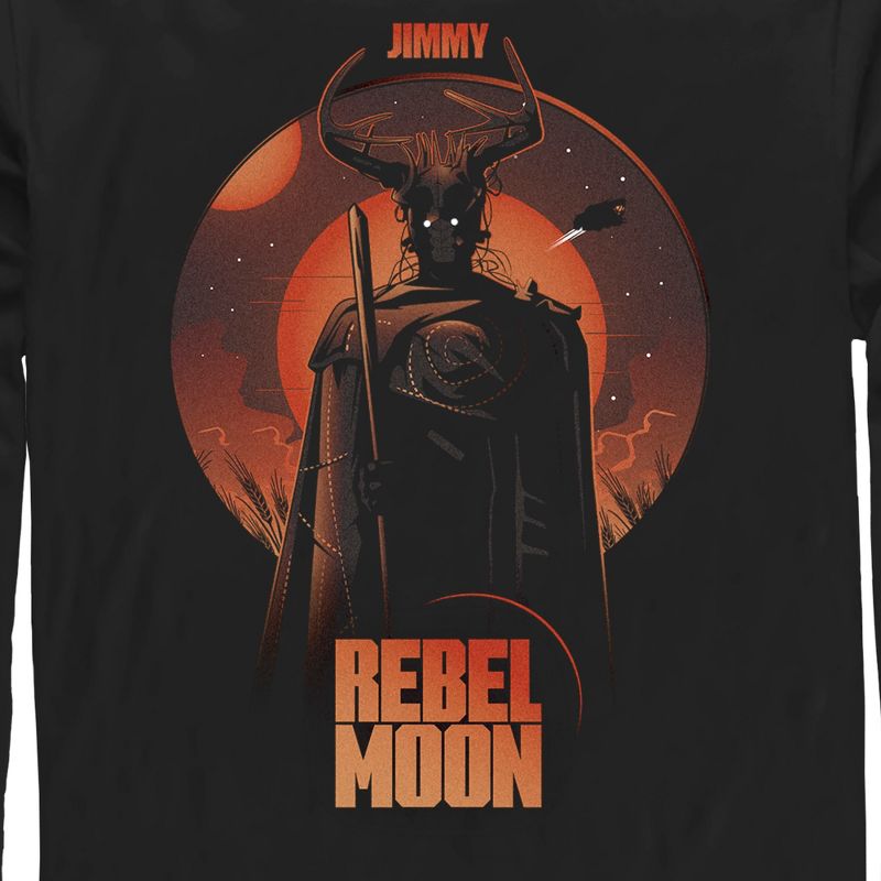 Men's Rebel Moon Jimmy Warrior Portrait Long Sleeve Shirt, 2 of 5