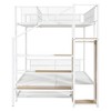 CAVINAS Twin Bunk Beds for Kids, Metal Twin Bed Frame with Drawer and Lateral Storage Ladder and Wardrobe for Bedroom, Living Room - 4 of 4