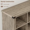 2-Tier 8 Cube Book Shelf, Rustic Farmhouse Wood Horizontal Bookshelf, Bookcase Cabinet, Storage Organizer - 4 of 4