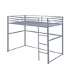 COMHOMA Metal Loft Bed Twin Size, Loft Bed Frame with Safety Guard Rails & Flat Ladder for Kids Teens Adults - 4 of 4