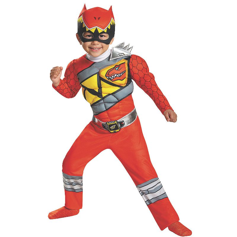 Disguise Toddler Boys' Classic Power Rangers Dino Charge Red Ranger Muscle Costume, 1 of 2
