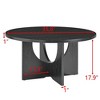 NicBex 23.6"/35.8" Modern Round Coffee Table,Minimalist End Table,Solid Wood Look MDF Side Table,Simple Center Table for Living Room,Office - 3 of 4