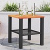 vidaXL Garden Table Black and Brown - 2 of 4