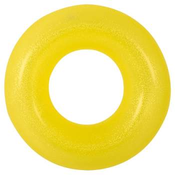 Pool Central 35" Yellow Inflatable Inner Tube Pool Float