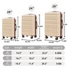 20"/24"/28" 3 pcs/set in ABS Spinner Wheel Luggage, Carry on Suitcase, Matching Color, TSA Combination Lock - 2 of 4