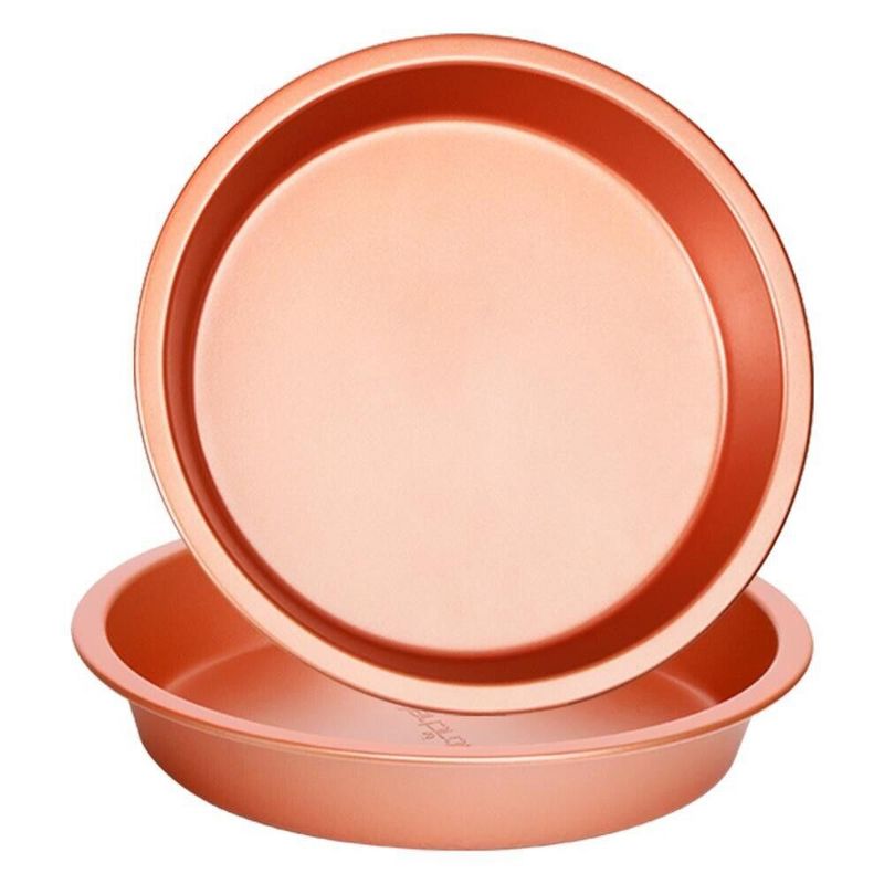 NutriChef 9-inch Copper Round Cake Pan, 1 of 2