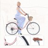 Infurnic Bicycles, 26 Inch Ladies Bicycle with Basket, Commute Bicycle Women Ladies, Pink, 66.93"*24.8"*41.34" - 4 of 4