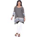 Women's Plus Size Antonia Cold Shoulder Tunic with Pockets - White Mark