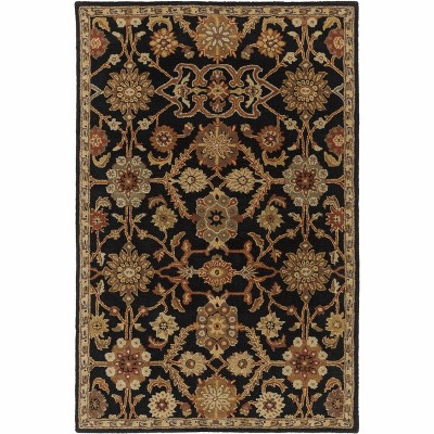 Hauteloom Salix Hand Tufted Black Wool Rug