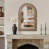 LuxenHome Arch Wall Mirror, 26"x40" Wood Framed Decor Mirror Wall, Farmhouse Large Decorative Wooden Mirror for Bathroom Bedroom Entryway Brown - 2 of 4