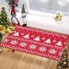 Red Christmas Decorations Floor Mat Modern Christmas Tree Striped Printed Carpet for Bedroom Indoor Washable Soft Thin Non-Shedding Area Rug 2 * 3ft - 4 of 4