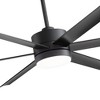Airsurfer 60-in Color-Changing Integrated LED Matte Black with Black Blades Ceiling Fan With Light - Remote Included ( 6 -Blade ) - 4 of 4
