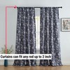 HLC.ME Ashley Floral Patterned Window Rod Pocket Curtains - Light Blocking Darkening Window Panels, Set of 2 - 3 of 4
