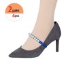 Allegra K Women Shoe Strap Belt Band with Pearls Elastic Shoe Strap 2 Pairs - 4 of 4