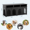Double Dog Crate Furniture 71" Dog Kennel Furniture for 2 Medium Dogs, Heavy Duty Dogs Cage XL Dogs House Indoor with 3 Storage Shelves - 2 of 4