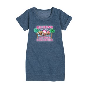 - Lol Surprise! - Queens Support Each Other Graphic Short Sleeve Fleece Dress - 1 of 4