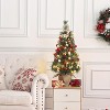 homfan Pre-Lit Small Artificial Mini Christmas Tree, Christmas Tree Prelit with Vintage Potted Base, , Home Decor Indoor for Bedroom, Fireplace - 4 of 4