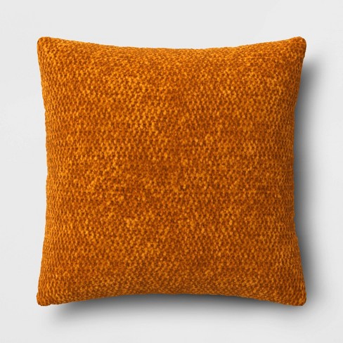 Oversized Shine Chenille Square Throw Pillow Gold Threshold