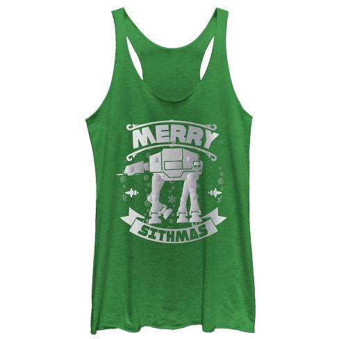 Women's Star Wars Christmas Sithmas AT-AT Racerback Tank Top - image 1 of 3