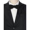 INSPIRE CHIC Men's Velvet Solid Color Adjustable Pre-Tied Bow Tie Pocket Square Set 2 Pcs - 4 of 4