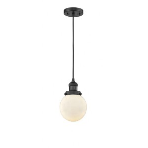 Beacon - 1 Light Cord Hung Mini Pendant In Industrial Style-9.5 Inches Tall and 6 Inches Wide - 1 of 1