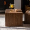 GDFStudio Sable Modern Wooden Square Coffee Tables with Nesting Imitation (Set of 2) - 3 of 4