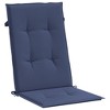 vidaXL Highback Chair Cushions 2 pcs Navy Blue Fabric - 4 of 4