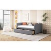 Okak Twin/Full Daybed with Trundle Upholstered Trundle Bed Sofa Bed Frame with Backrest for Living Room Bedroom Guest Room - 4 of 4