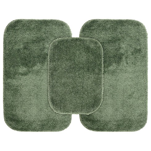 2pc Traditional Nylon Washable Bathroom Rug Set Deep Fern - Garland Rug :  Target