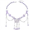 Y2K Butterfly Choker Necklace | Layered Purple Beaded Fairy Gift - 4 of 4