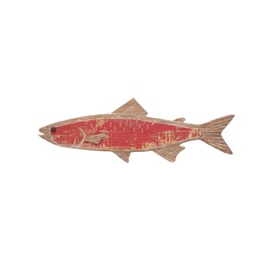 Beachcombers Red Weathered Fish Plaque Beach House Decor Decoration - 1 of 1