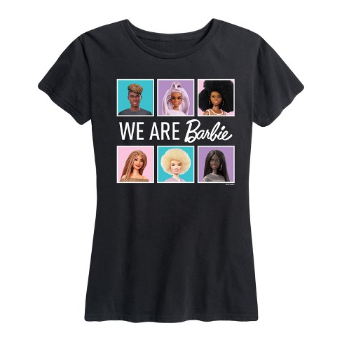 Women s Barbie We Are All Barbie Short Sleeve Graphic T shirt Target