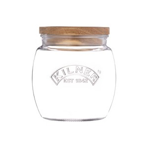 Kilner Universal Glass Storage Jar with Wooden Lid and Silicone Seal - 1 of 4