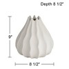 Kensington Hill Gilroy 9" High Matte White Organic Pod Decorative Vase - 4 of 4